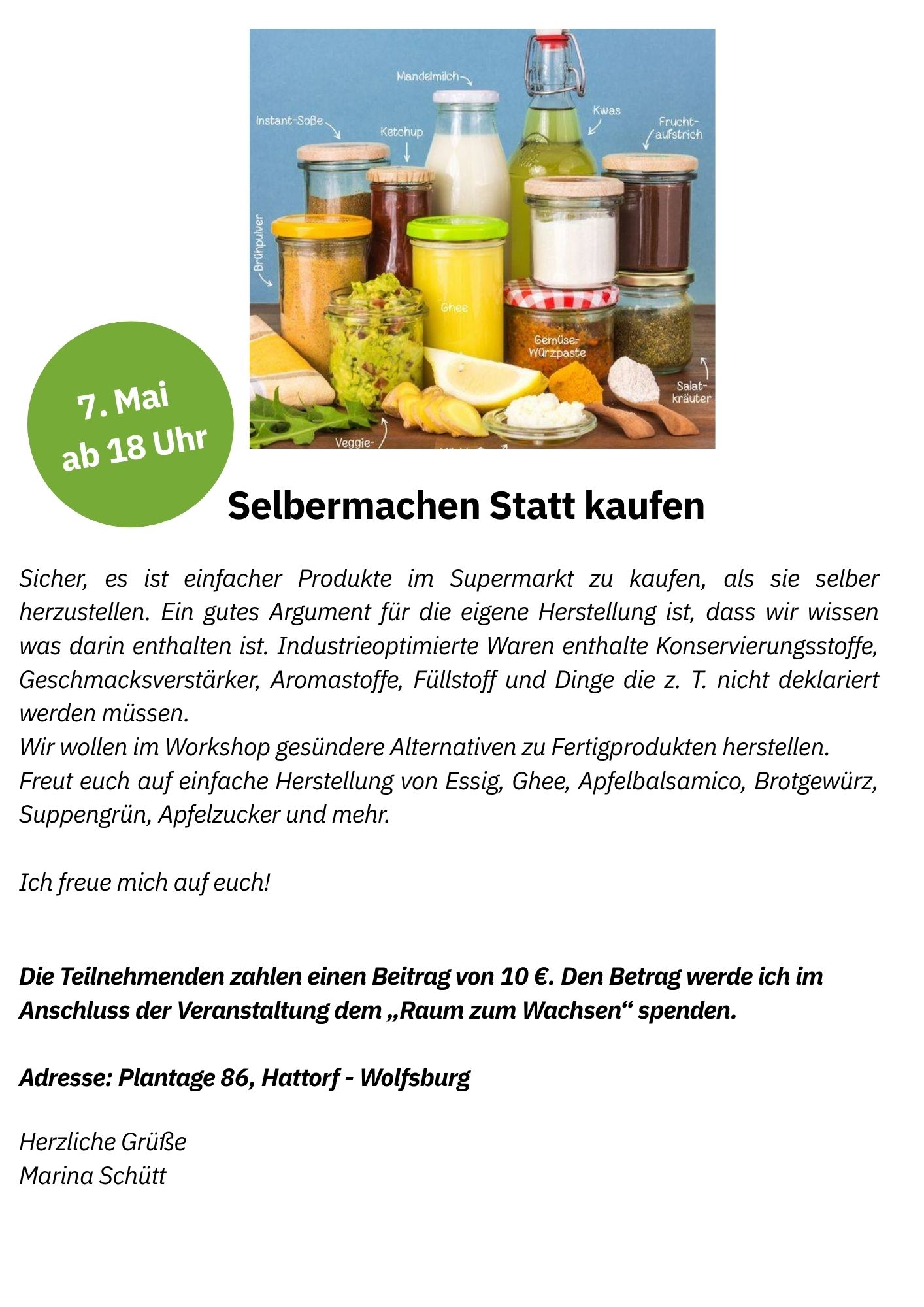 Donnerstag, 18h, Selbermachen Statt Kaufen