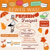 Ferien - Freizeit, 12.-16.10.2026 - 8.30h - 15.30h